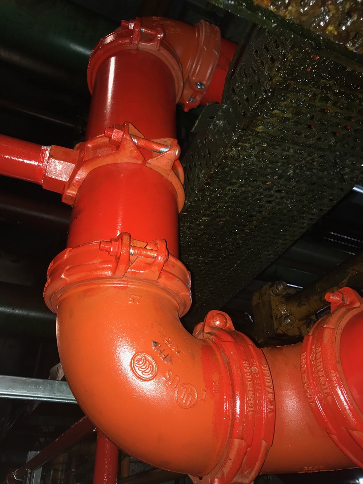 Bluescope steel Hastings MJC fire protection installation pipe