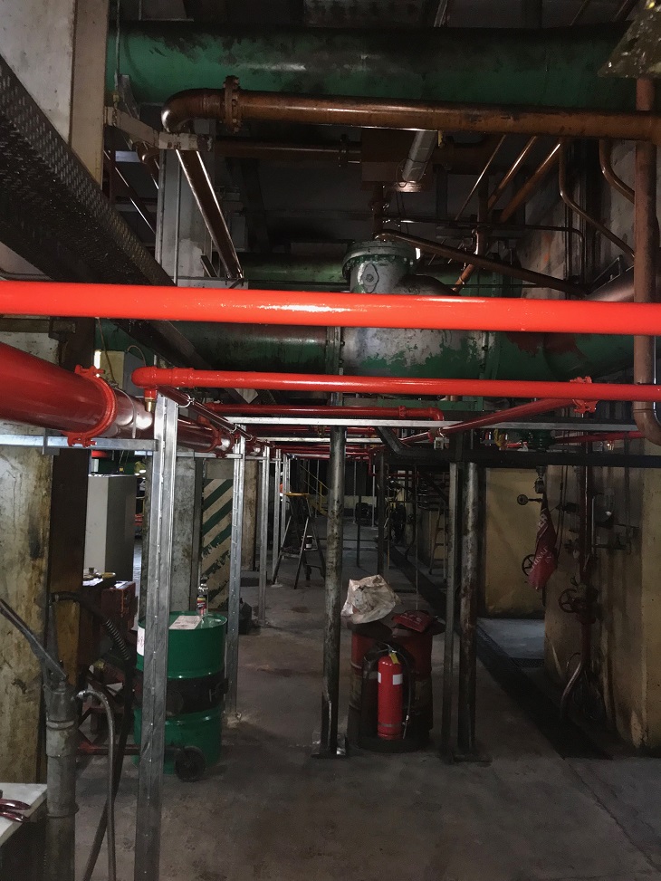 Bluescope steel Hastings MJC fire protection installation pipe1