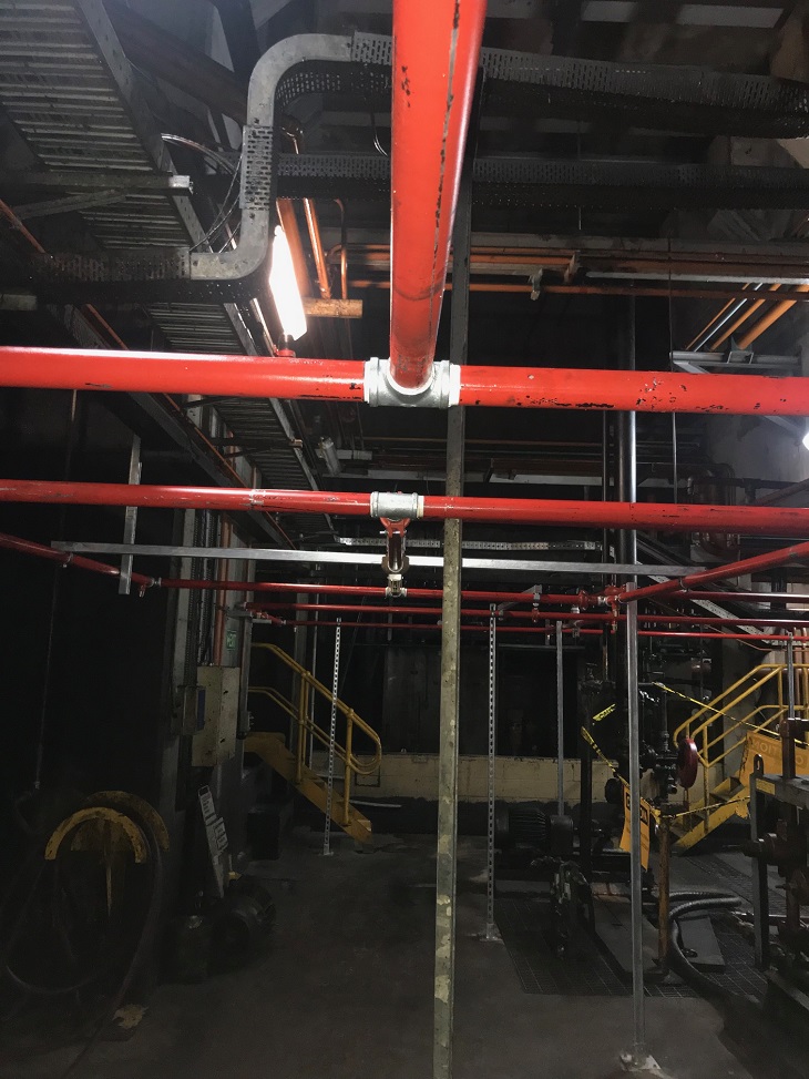Bluescope steel Hastings MJC fire protection installation pipe2