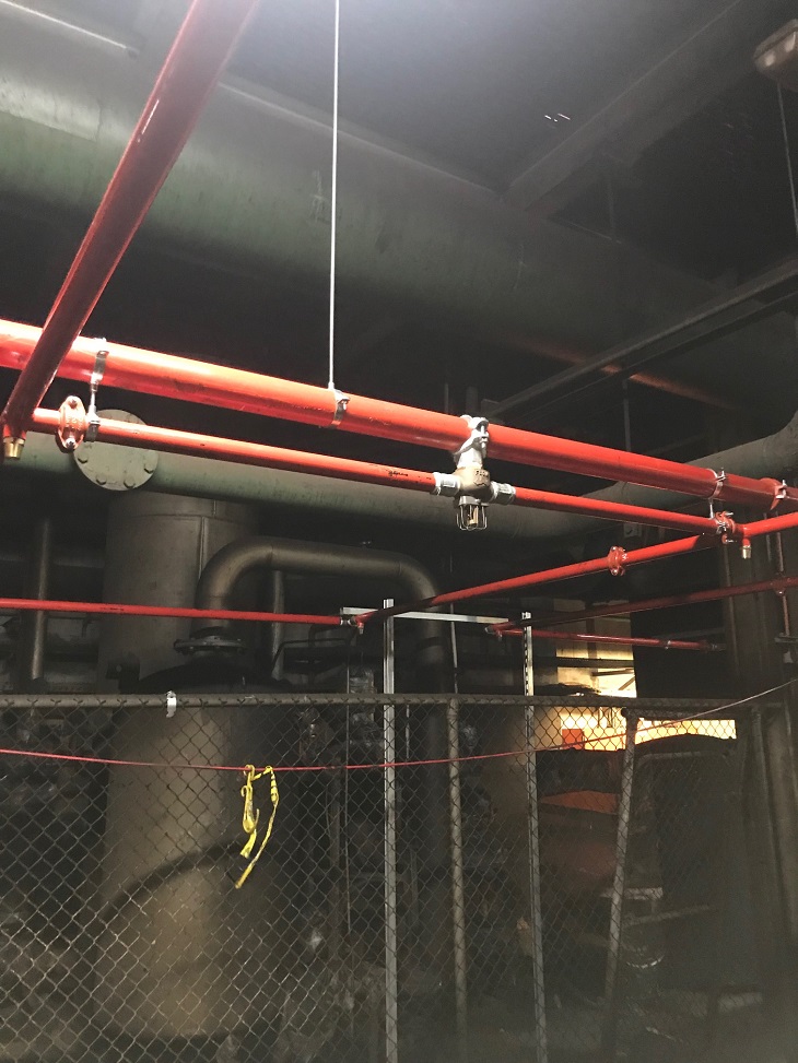 Bluescope steel Hastings MJC fire protection installation pipe3
